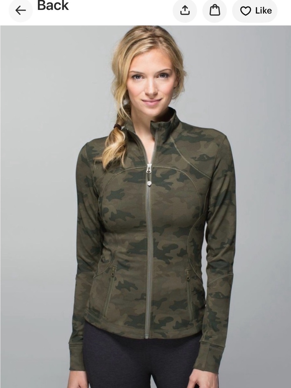 lululemon athletica Women's Camo Zip-Up Jacket - Olive